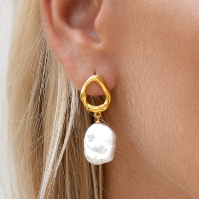 Types of Pearls - Keshi Pearl Earrings - Adriana