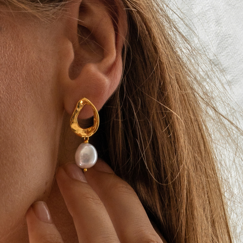 Mathilde pearl drop earrings