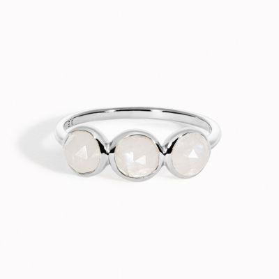 Types of Silver - Moonstone Ring Silver - Elisa