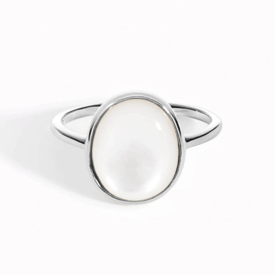 Sterling Silver - Mother of Pearl Silver Ring - Margit