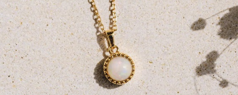 October Birthstone - Opal - October Birthstone Necklace - Opal			
