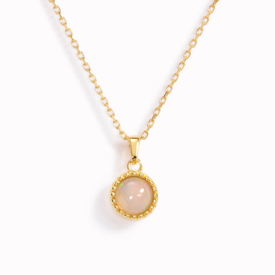 Popular Gemstone - October Birthstone Necklace - Opal