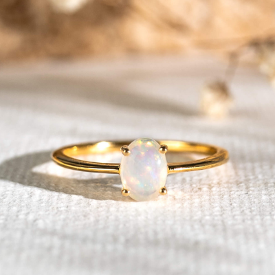 Healing Crystal Jewelry - Opal Ring - Isabel