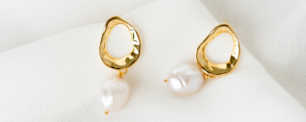 Freshwater Pearls - Pearl Drop Earrings - Mathilde 