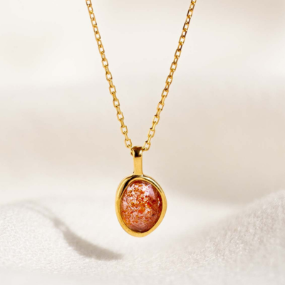 Healing Crystal Jewelry - Sunstone Necklace - Hilda