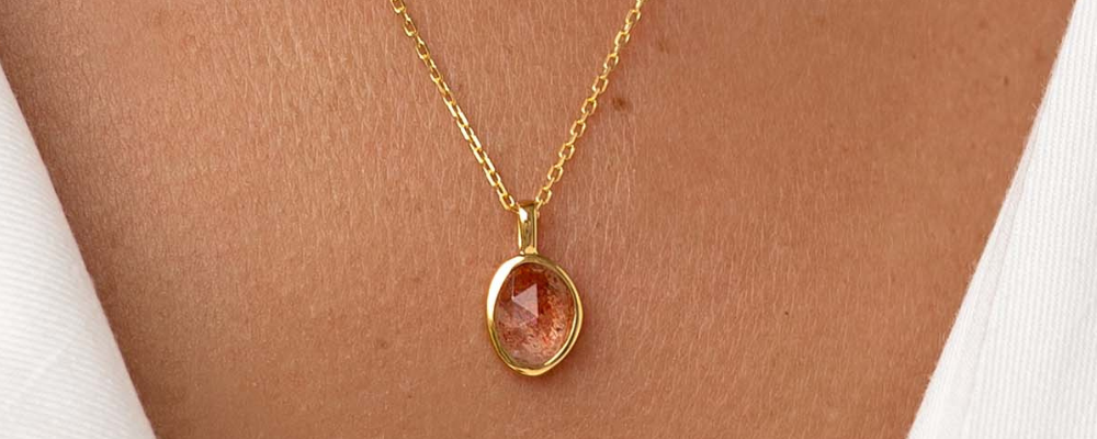 Sunstone Crystal - Sunstone Necklace - Hilda