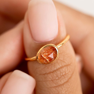 Gemstone Jewelry - Sunstone Ring - Iris