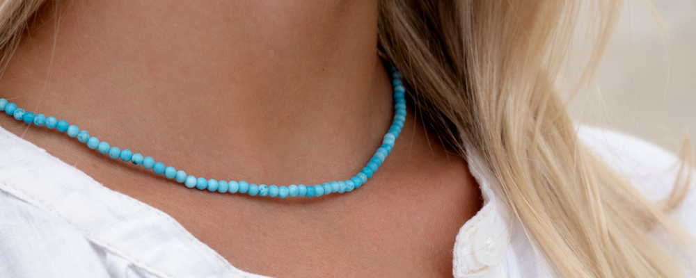 Linjer Turquoise Gemstone - Turquoise Necklace