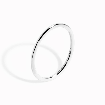 White Gold vs Silver - Silver Stacking Ring - Liv