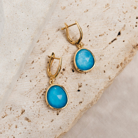 amalfi blue serendipity statement earrings