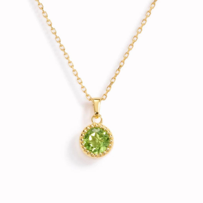 Popular Gemstone - August Birthstone Necklace - Peridot
