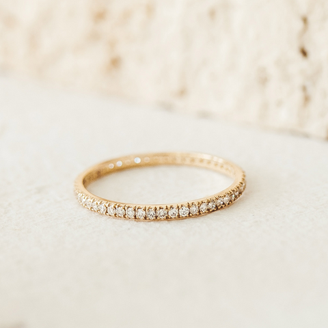 Diamond eternity ring 14k solid gold
