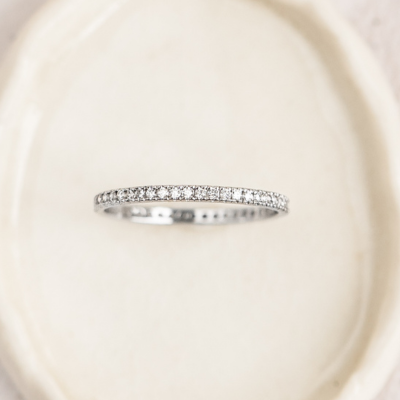 Different Karats of Gold - Diamond Eternity Ring White Gold