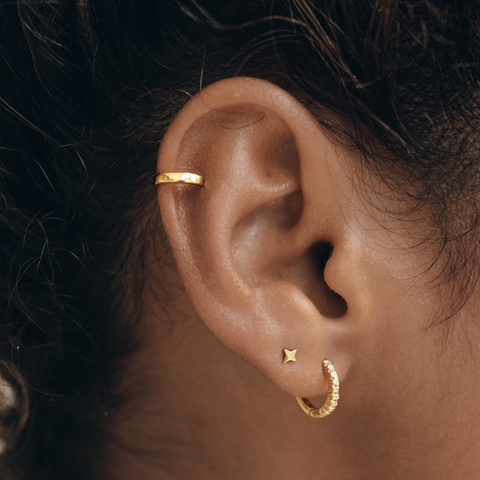 Ear stack set gold vermeil