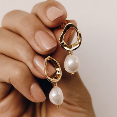 Freshwater Pearls - Pearl Drop Earrings - Mathilde
