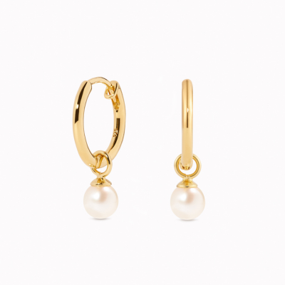 Freshwater Pearls - Pearl Huggie Earrings - Kirsten
