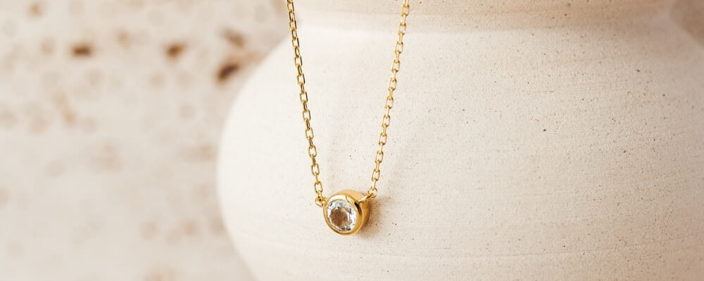 Dainty Gold Necklace - Gemstone Necklace - Malin