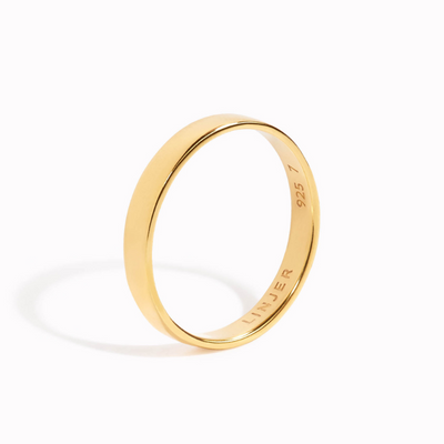Gold Vermeil Thick Stacking Ring - Wide Ring Paula
