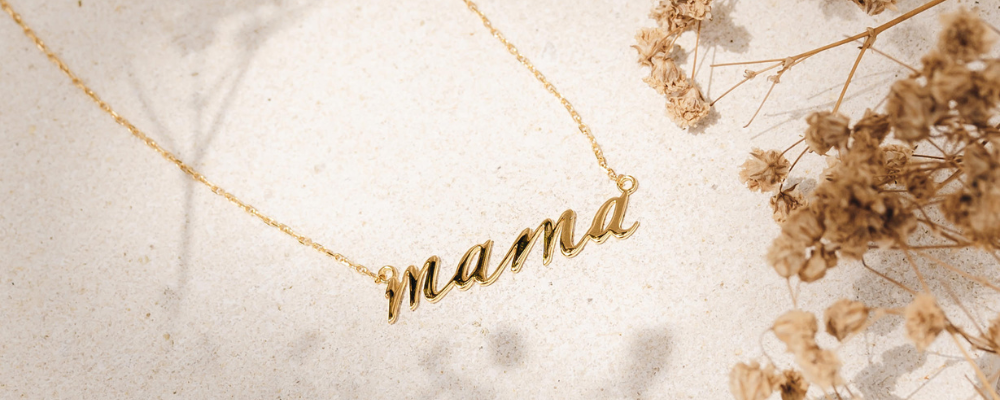 Linjer Mom Jewelry - Mama Necklace 