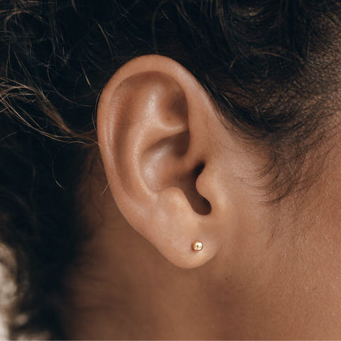 silje luxe stud earrings 14k solid gold